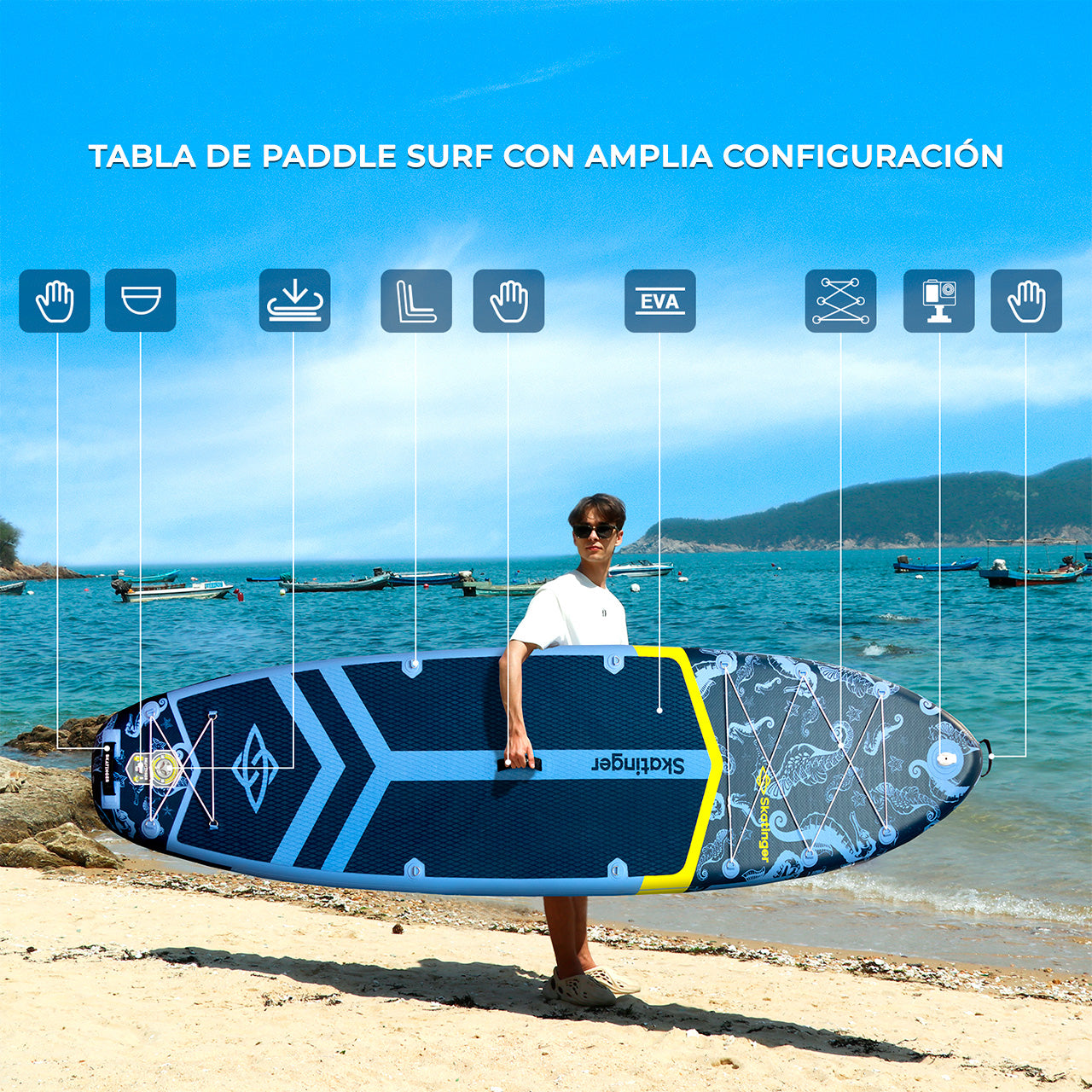 Paddle Board Inflable Sea Rider 11’6” con Accesorios