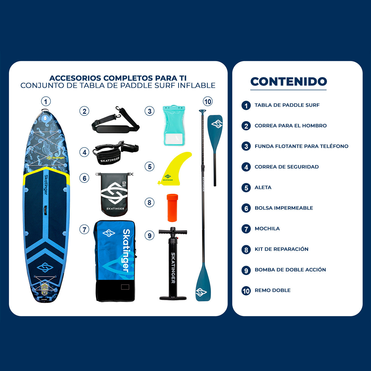 Paddle Board Inflable Sea Rider 11’6” con Accesorios