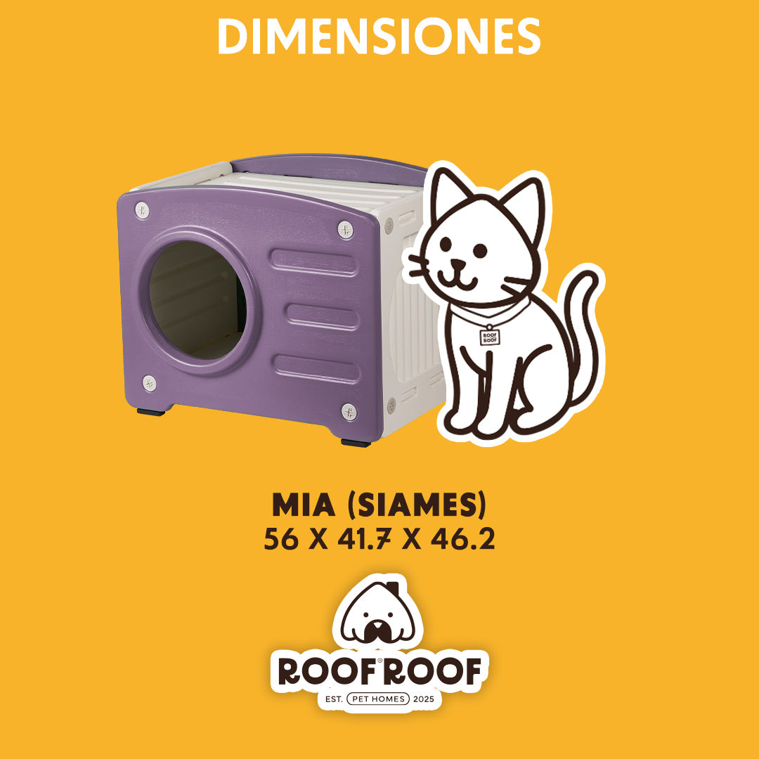 Casa y Cama De Plástico para Gato con Rascador