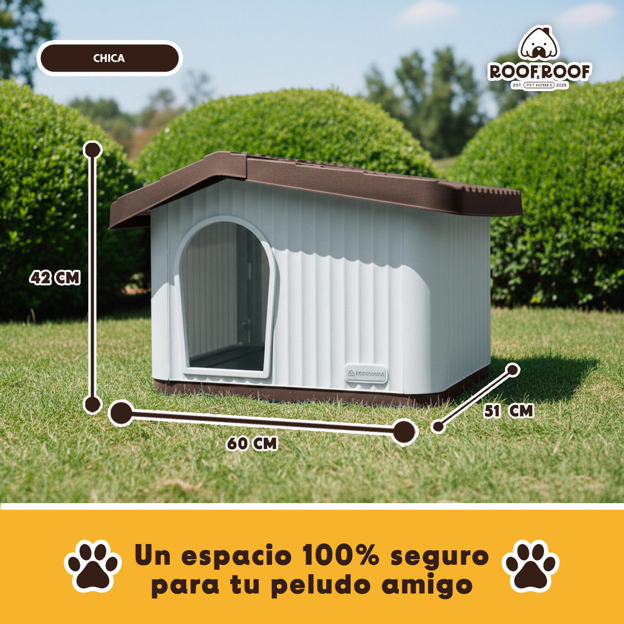 Casa para Perro TEJA | Refugio Exterior Funcional