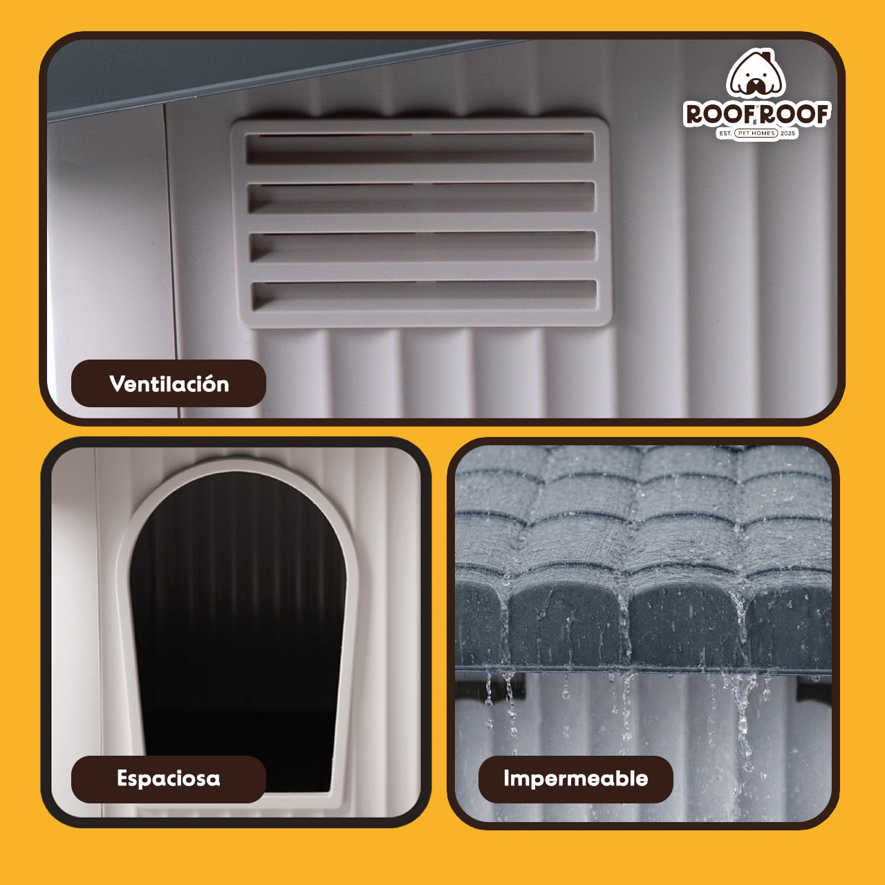 Casa para Perro TEJA | Refugio Exterior Funcional