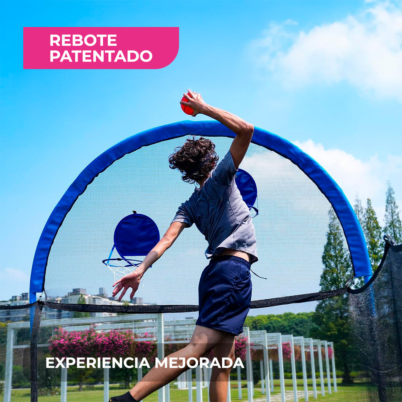 Trampolín Rectangular No-Gap para Exterior