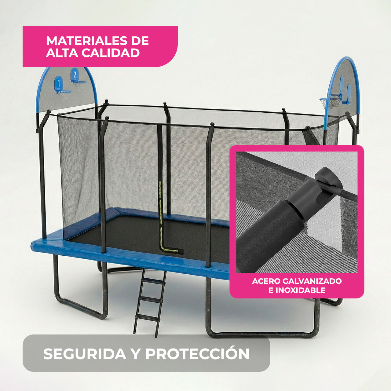Trampolín Rectangular No-Gap para Exterior