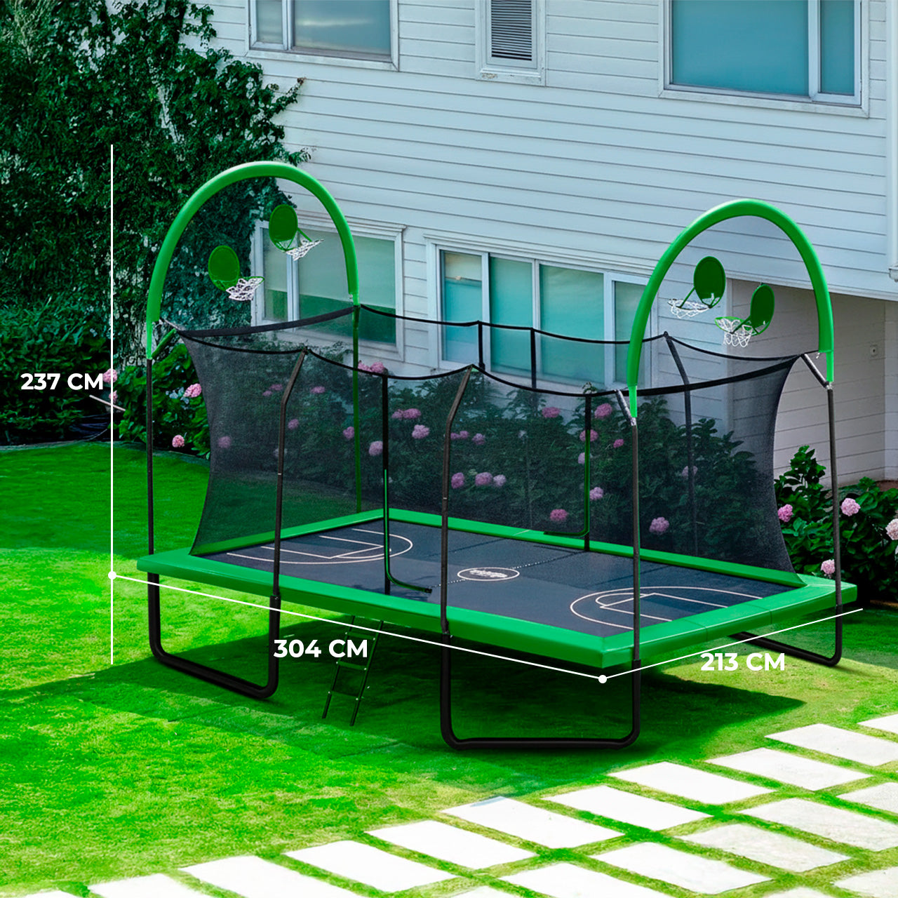 Trampolín Rectangular No-Gap para Exterior