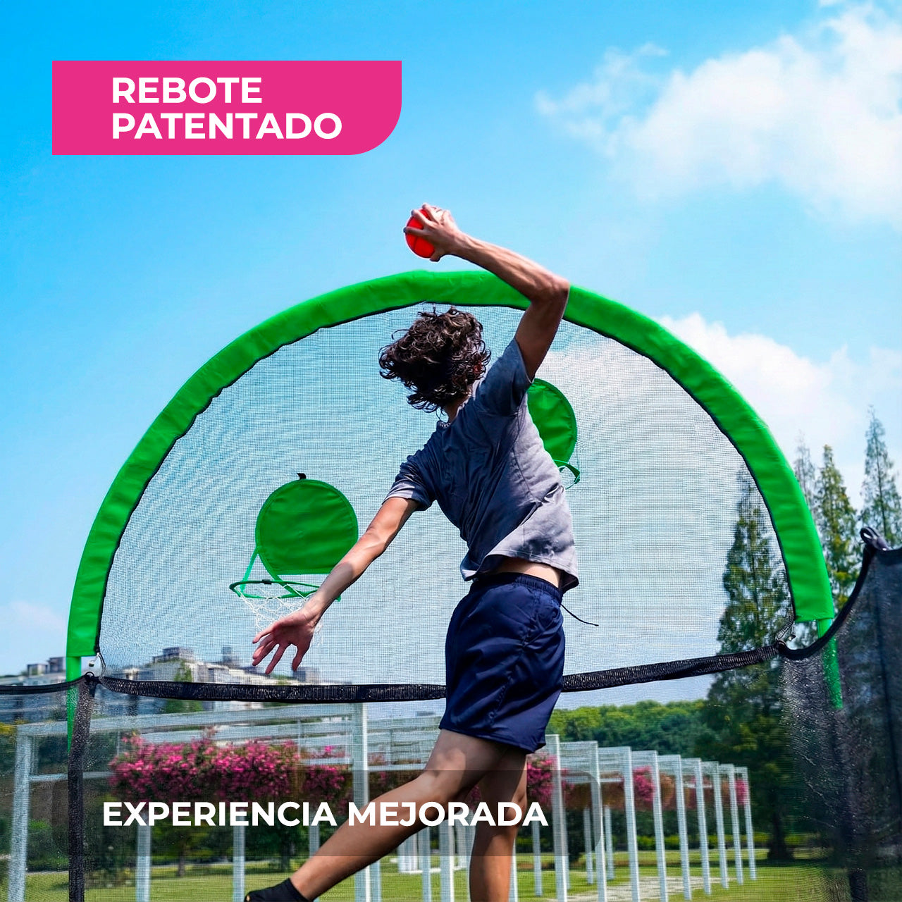 Trampolín Rectangular No-Gap para Exterior