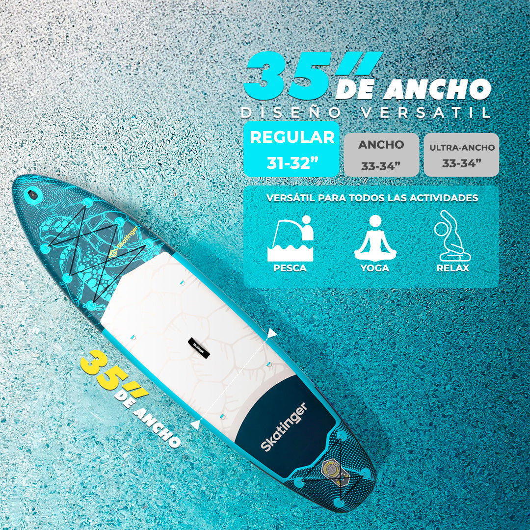 Paddle Board Inflable Turtle 2026 10’6” con Accesorios