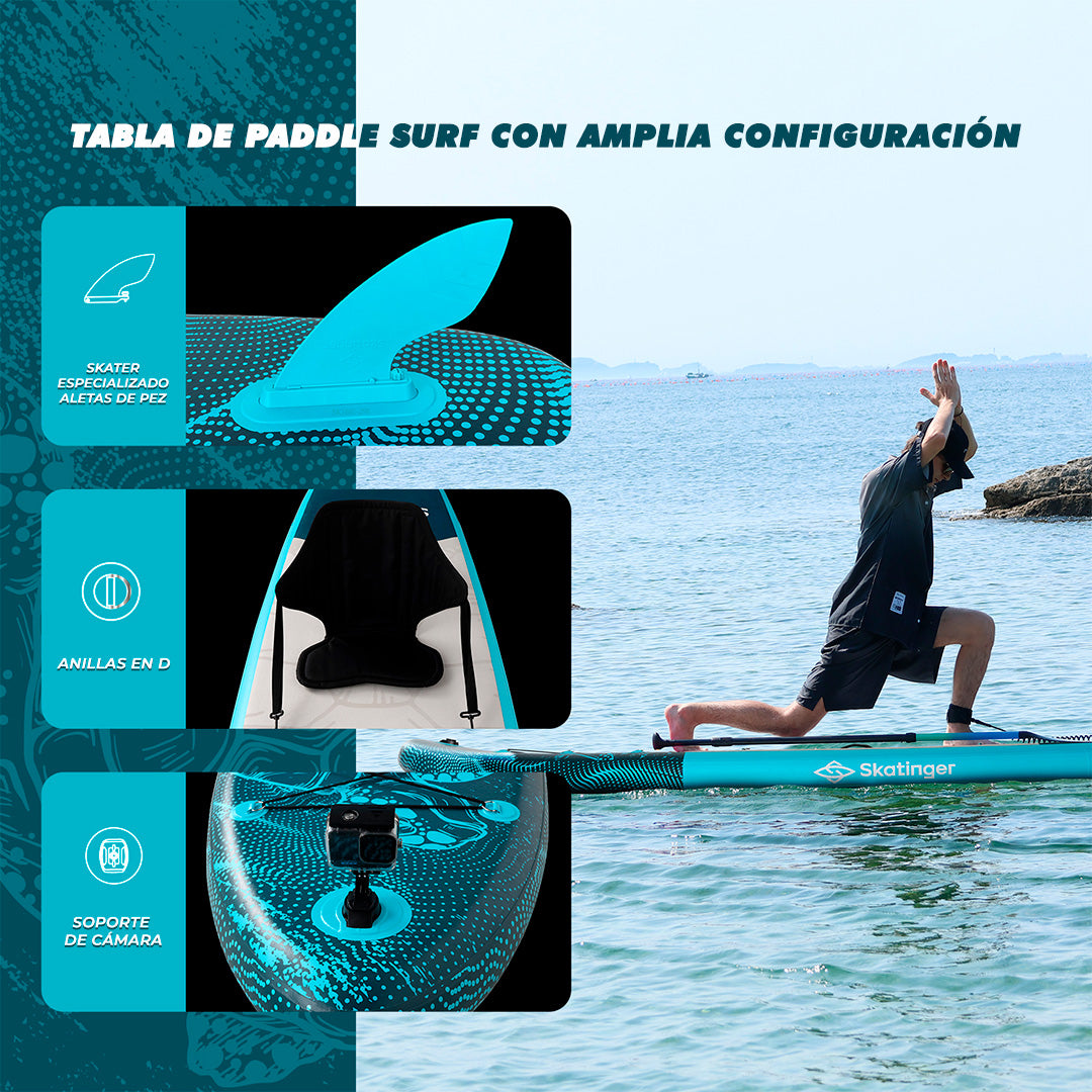 Paddle Board Inflable Turtle 2026 10’6” con Accesorios