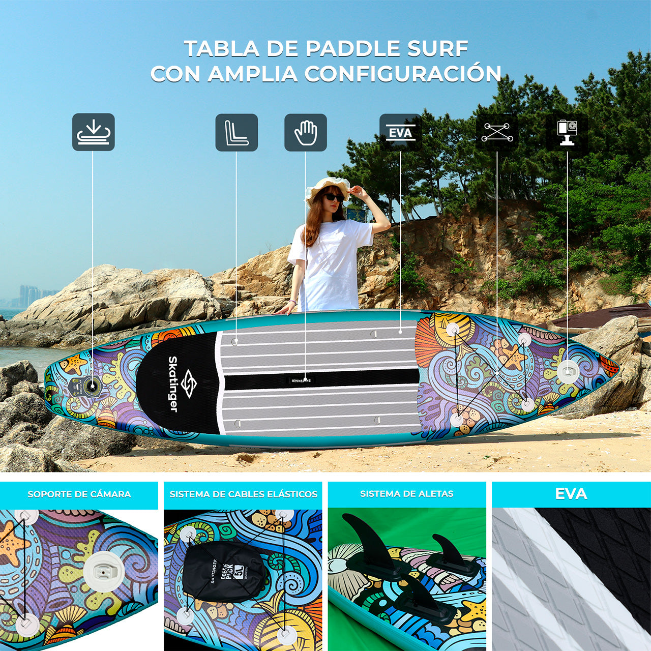 Paddle Board Inflable Undine 11’6” con Accesorios