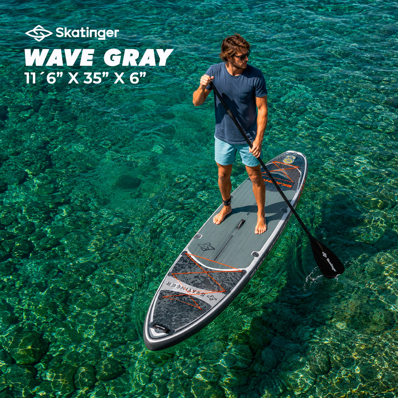 Paddle Board Inflable Wave Green / Silver 2026 11’6” con Accesorios