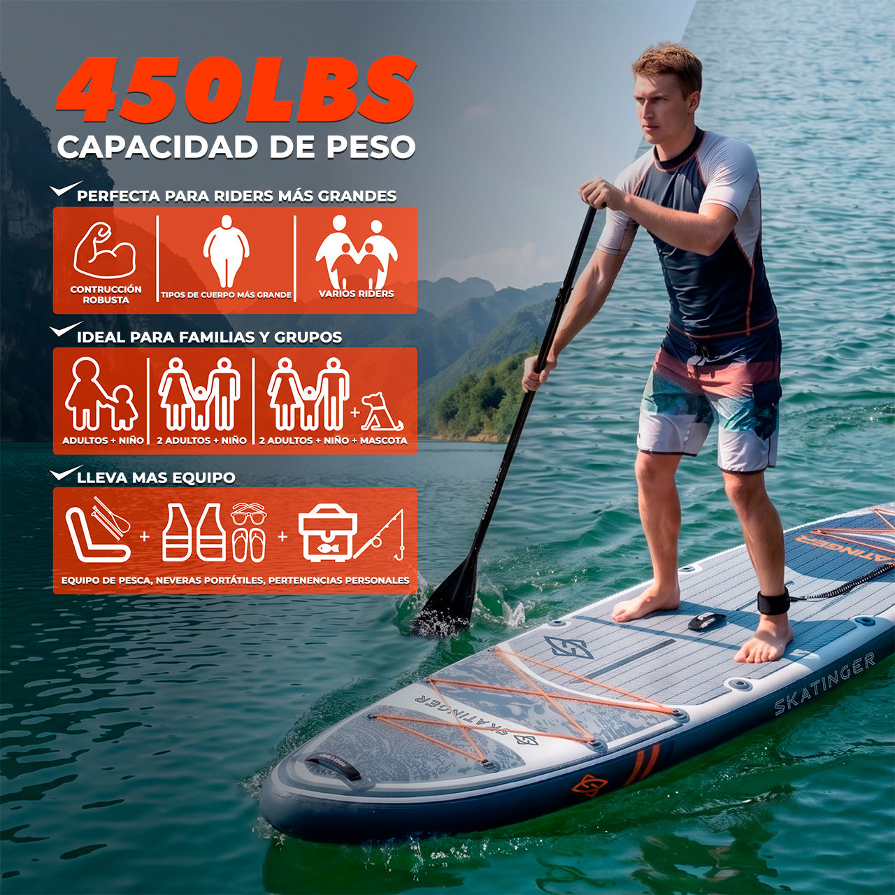 Paddle Board Inflable Wave Green / Silver 2026 11’6” con Accesorios