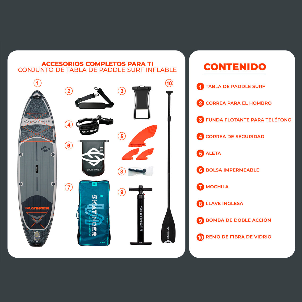 Paddle Board Inflable Wave Green / Silver 2026 11’6” con Accesorios