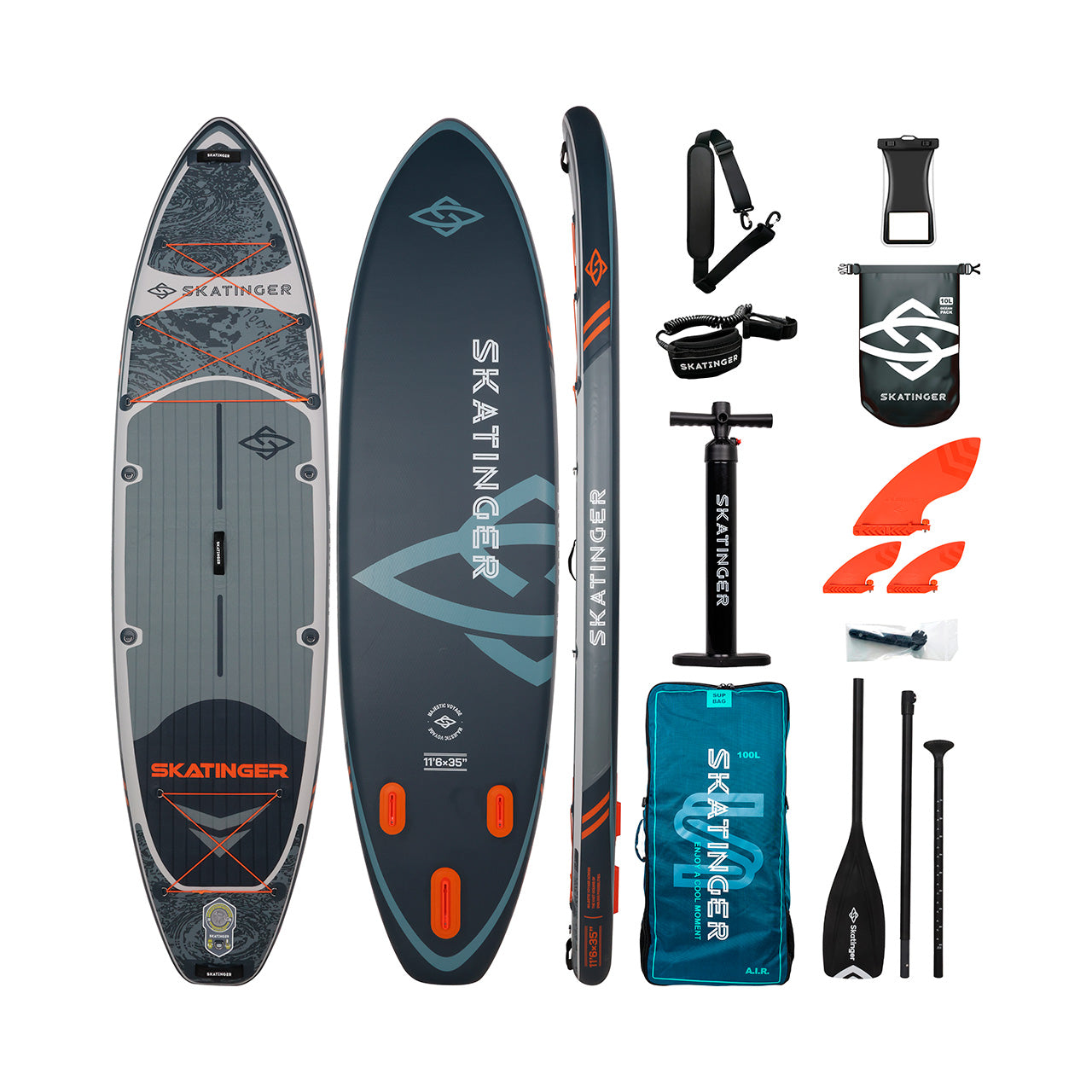 Paddle Board Inflable Wave Green / Silver 2026 11’6” con Accesorios