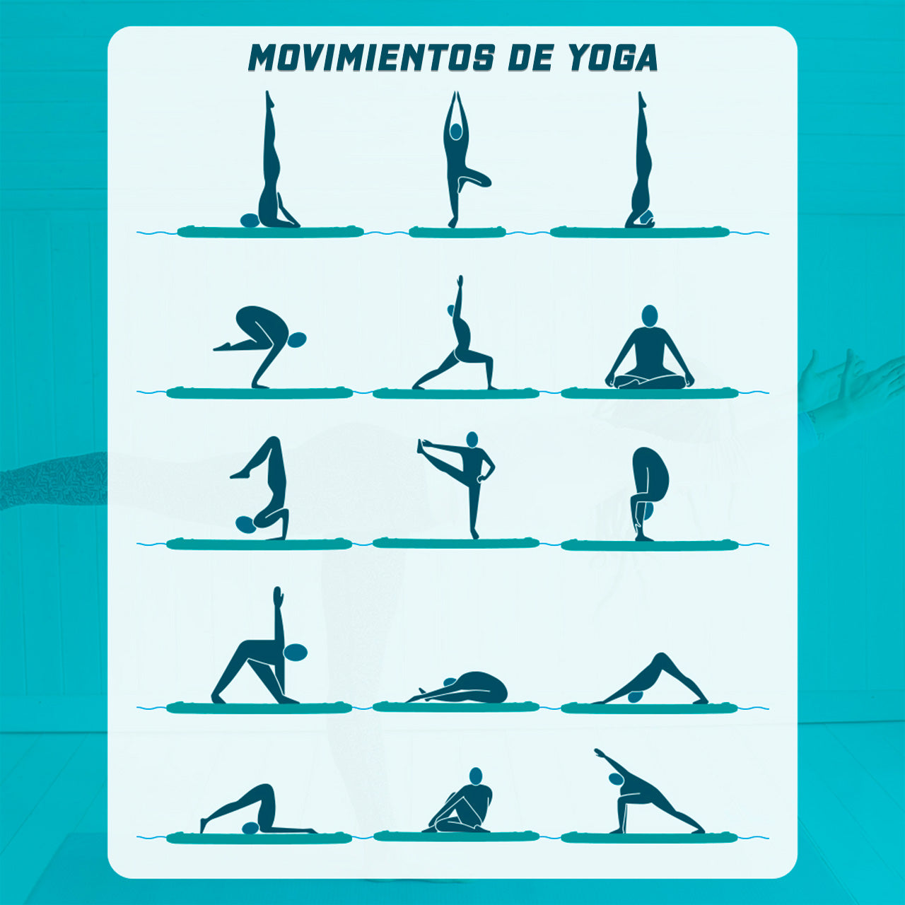 Yoga Mat Inflable para Agua con Accesorios