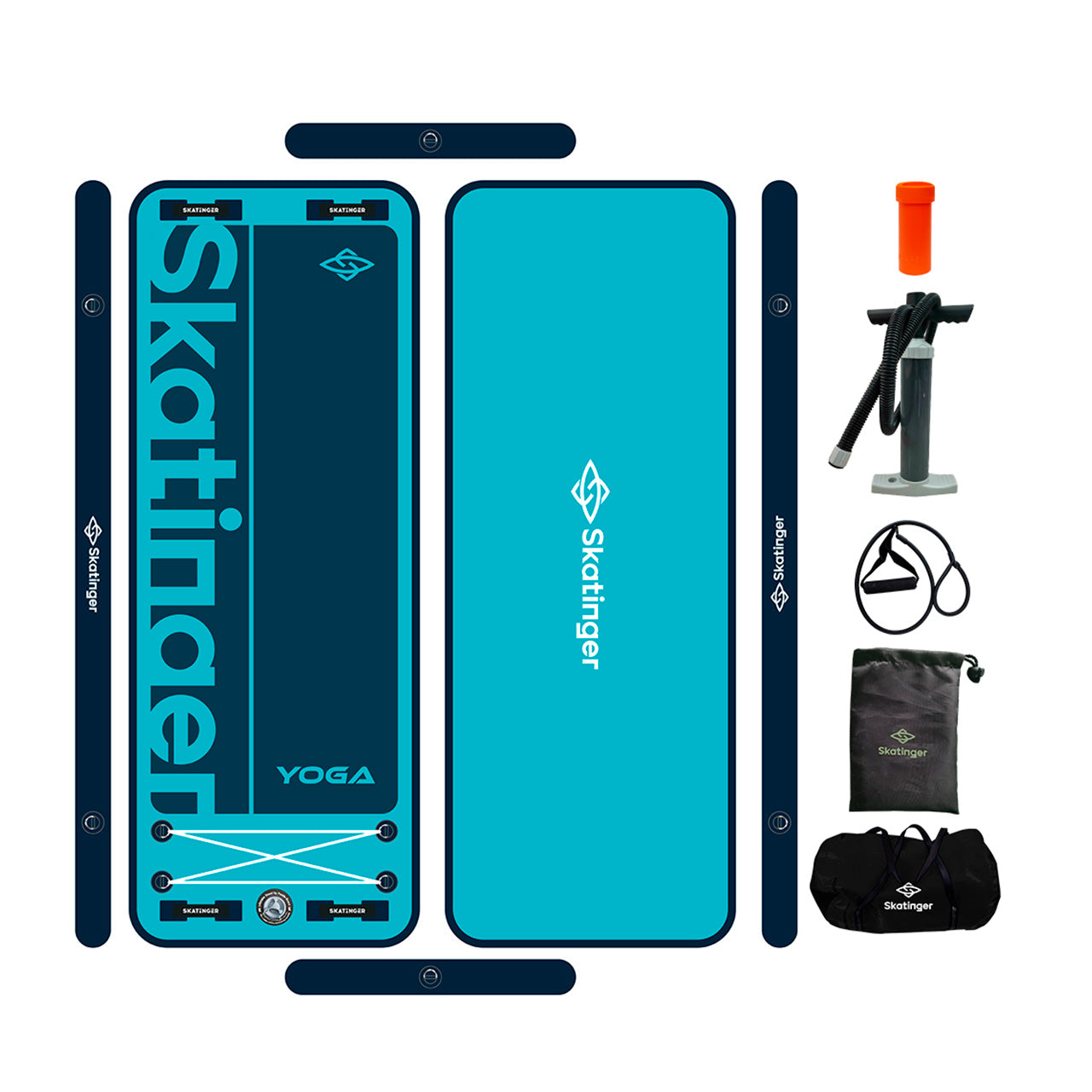 Yoga Mat Inflable para Agua con Accesorios