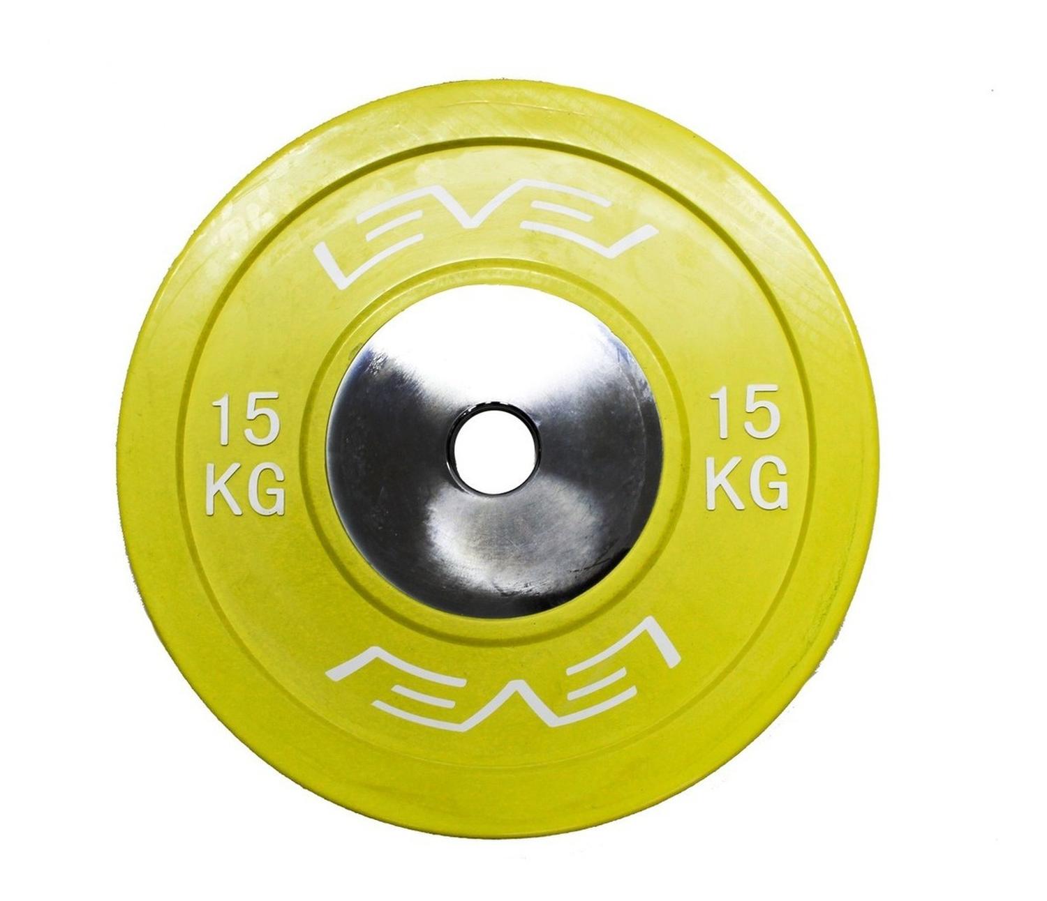 Discos Olímpicos Competencia Bumper Crossfit 15kg 2 Piezas