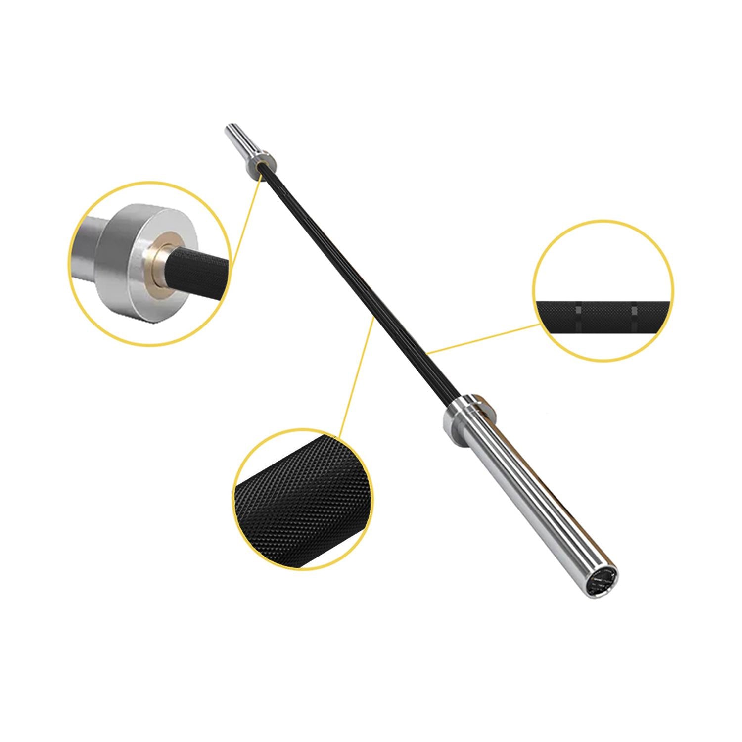 Barra Olímpica RA 2.2m 15kg/45lbs Profesional Para Gym 1500lbs